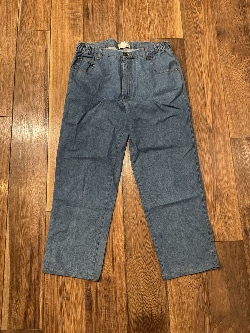 Men's Duke Haband Classic Fit Baggy Jeans w/Side Stretch Waist Blue Size 36